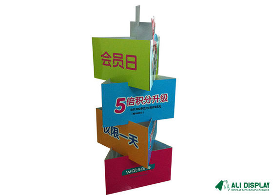 50cm Cardboard Dump Bins CMYK Cardboard Floor Display Stands